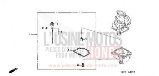 CARBURETOR O.P. KIT (CR85R5,6/RB5,6) CR85R6 de 2006